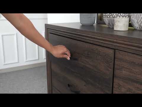 Noreen Brown Dresser Mirror with LED Only