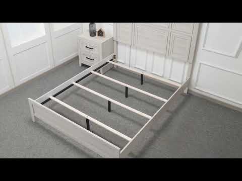 Lorraine Antique White Full Panel Bed
