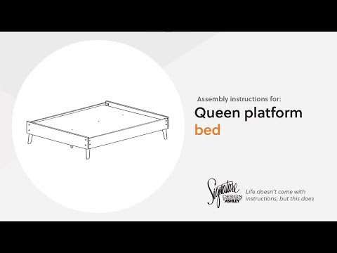 Cabinella Tan Queen Platform Base Bed