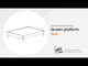 Cabinella Tan Queen Platform Base Bed