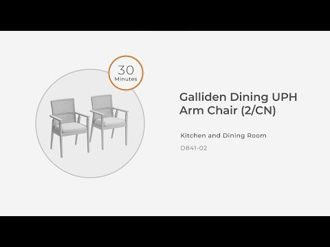 Galliden Black Dining Arm Chair, Set of 2