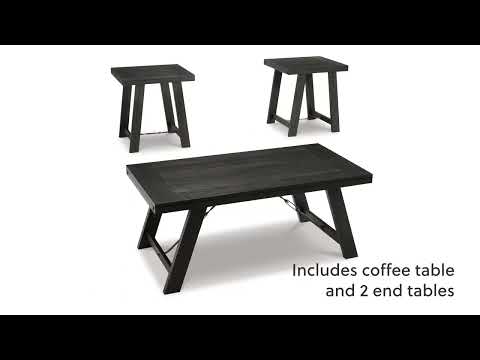 Mesa Noorbrook negra/estaño