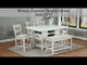 Silla de altura de mostrador Wendy White, juego de 2