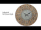 Reloj de pared Payson antiguo gris/natural