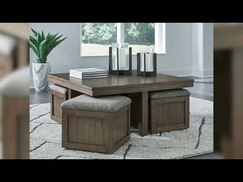 Boardernest Brown Coffee Table with 4 Stools