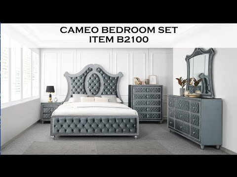 Cama Cameo Queen Tapizada