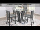 Camelia Gray PU Leather Counter Height Chair, Set of 2