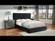 Flory Black Queen Upholstered Platform Bed