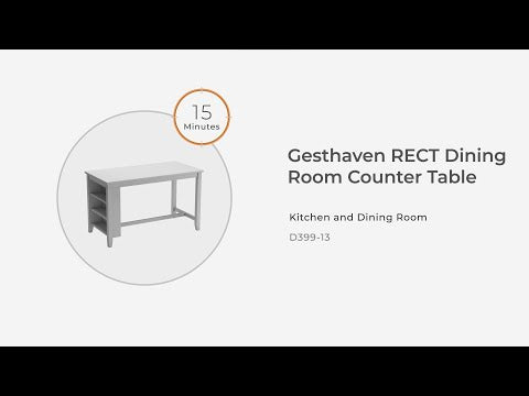 Gesthaven Natural/Blue Counter Height Dining Table