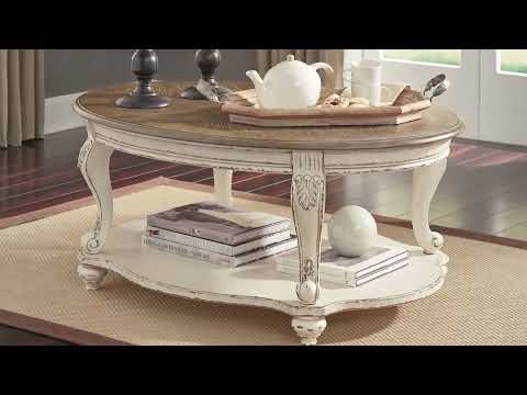 Realyn White/Brown Coffee Table