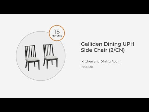 Galliden Black Dining Chair, Set of 2