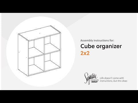 Piperton Tan Four Cube Organizer