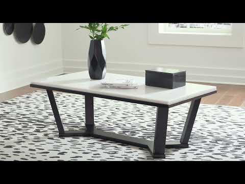 Mesa de centro Fostead blanca/espresso
