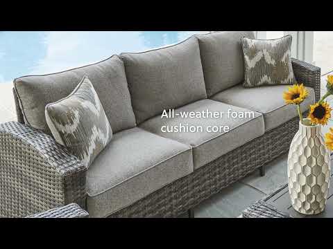 Oasis Court Gray 4-Piece Outdoor Conversation Set