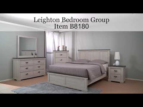 Espejo Leighton color crema y marrón para dormitorio (solo espejo)