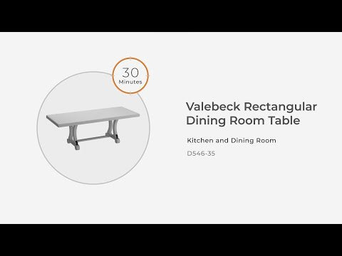Valebeck White/Brown Dining Table