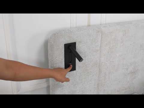 Freya Light Gray Queen Upholstered Bed