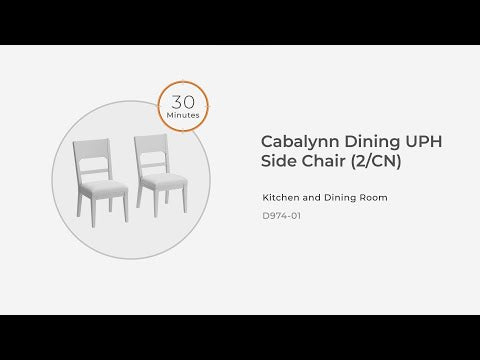 Sillas de Comedor Cabalynn Color Marrón Claro, Juego de 2