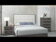 Cama tapizada con paneles gemelos Sharpe Brown
