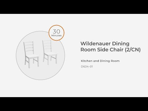 Sillas de comedor Wildenauer marrones/negras, juego de 2
