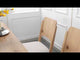 Silla de comedor auxiliar Arden Warm Wood and Beige, juego de 2
