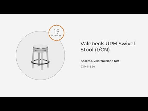 Valebeck White/Black Counter Height Stool