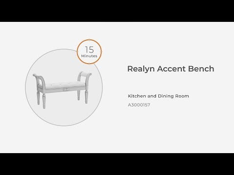 Banco decorativo blanco antiguo Realyn