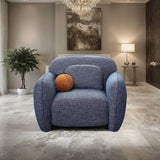 Previti Denim Blue Chair by Furniture of America at Eve Furniture