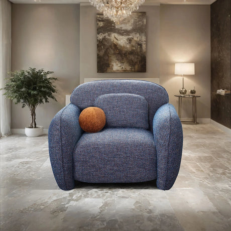 Previti Denim Blue Chair by Furniture of America at Eve Furniture