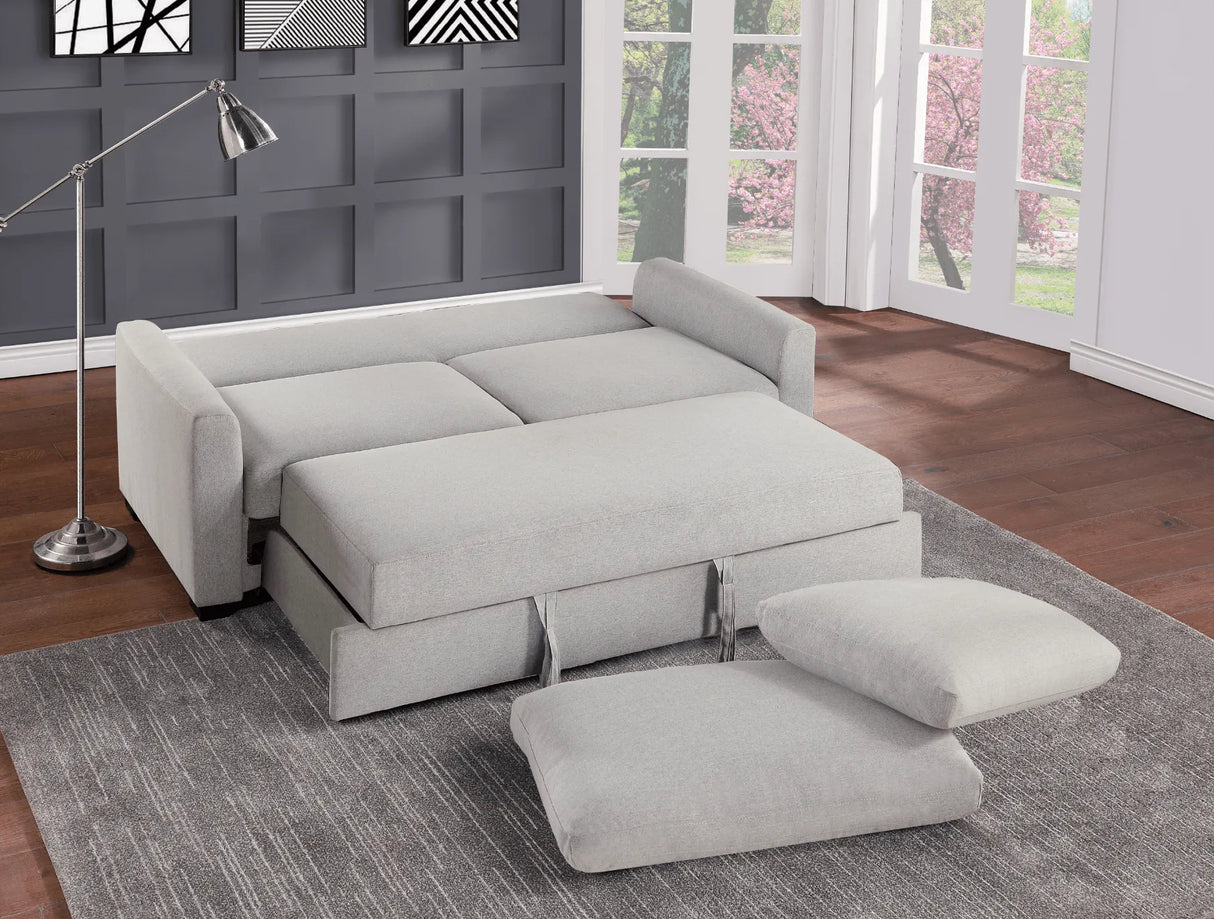 Price Gray Convertible Studio Sofa with Pull-out Bed by Homelegance at Eve Furniture