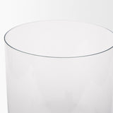 Price Large Antiqued Gold Metal w/ Glass Hurricane Candle Holder by Mercana at Eve Furniture