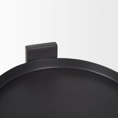 Price Large Matte Black-Brown Metal w/ Glass Hurricane Candle Holder by Mercana at Eve Furniture