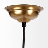 Prima Gold Metal and Glass Pyramid Pendant Light by Mercana at Eve Furniture