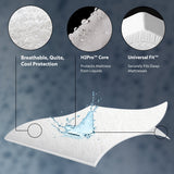 Prime Comfor White Split King Mattress Protector by Malouf at Eve Furniture