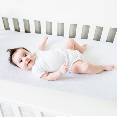 Prime Comfor White Split King Mattress Protector by Malouf at Eve Furniture