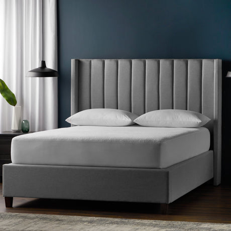 Prime Comfor White Split Queen Mattress Protector by Malouf at Eve Furniture