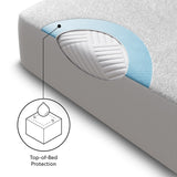 Prime Comfor White Split Queen Mattress Protector by Malouf at Eve Furniture