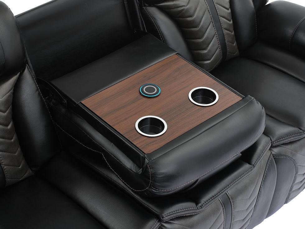 Prime Time Black Reclining Sofa & Loveseat by New Era Innovations at Eve Furniture