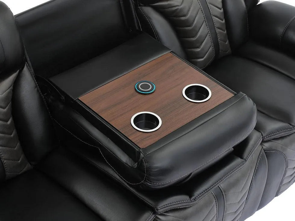 Prime Time Black Reclining Sofa & Loveseat by New Era Innovations at Eve Furniture