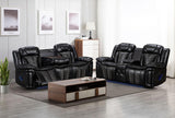 Prime Time Black Reclining Sofa & Loveseat by New Era Innovations at Eve Furniture