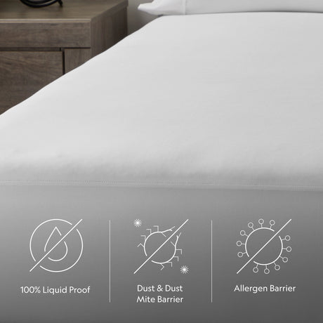 Prime White Split Head King Mattress Protector by Malouf at Eve Furniture