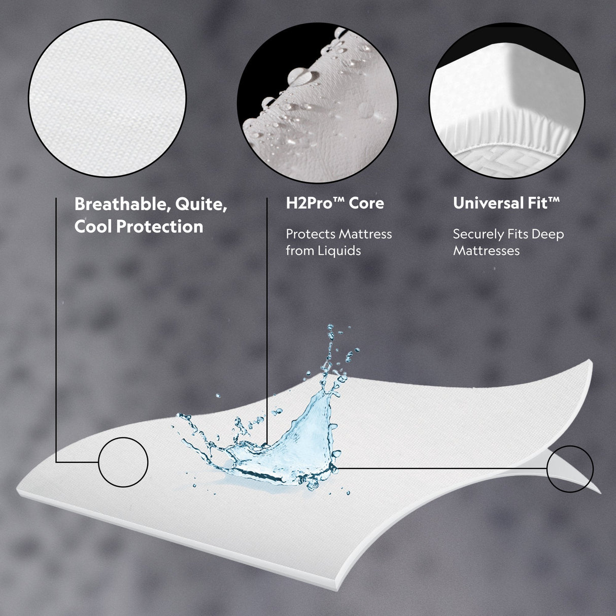 Prime White Split Queen Mattress Protector by Malouf at Eve Furniture
