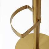 Primrose Cream Textured Performance Fabric Adjustable Stool by TOV Furniture at Eve Furniture