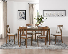 Prineville Cherry 7-Piece Pack Dinette Set by Homelegance at Eve Furniture