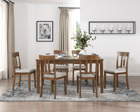 Prineville Cherry 7-Piece Pack Dinette Set by Homelegance at Eve Furniture