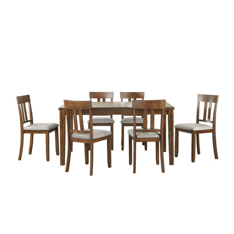Prineville Cherry 7-Piece Pack Dinette Set by Homelegance at Eve Furniture