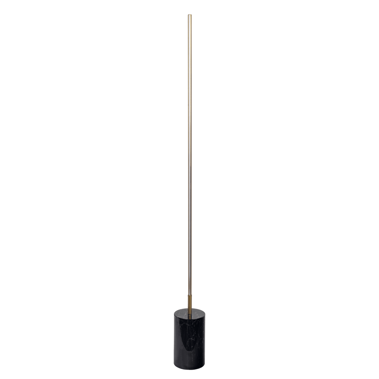 Prism Brassed Gold LED Floor Lamp with On/Off Switch Faux Marble Base