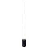 Prism Brassed Gold LED Floor Lamp with On/Off Switch Faux Marble Base