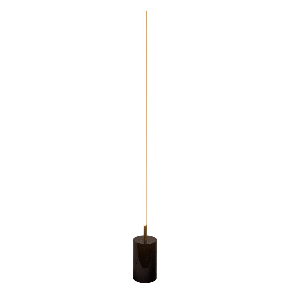 Prism Brassed Gold LED Floor Lamp with On/Off Switch Faux Marble Base