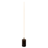 Prism Brassed Gold LED Floor Lamp with On/Off Switch Faux Marble Base